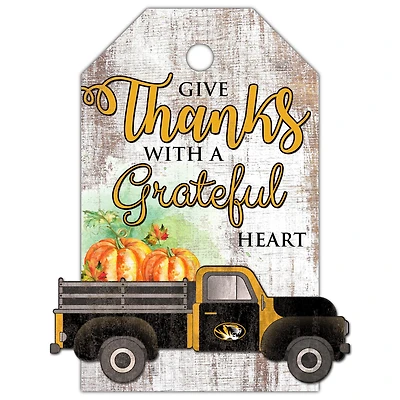 Missouri Tigers 11'' x 19'' Gift Tag Truck Sign
