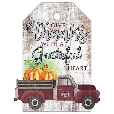 Mississippi State Bulldogs 11'' x 19'' Gift Tag Truck Sign