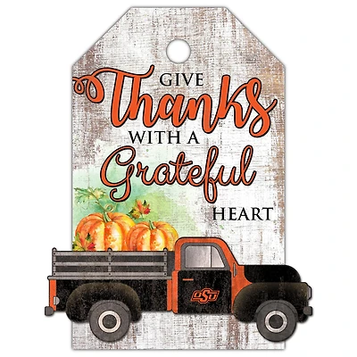 Oklahoma State Cowboys 11'' x 19'' Gift Tag Truck Sign