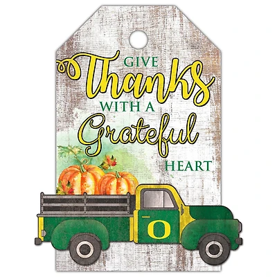 Oregon Ducks 11'' x 19'' Gift Tag Truck Sign