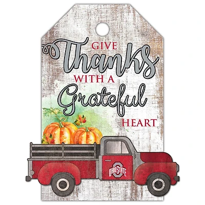 Ohio State Buckeyes 11'' x 19'' Gift Tag Truck Sign