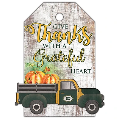 Green Bay Packers 11'' x 19'' Gift Tag Truck Sign