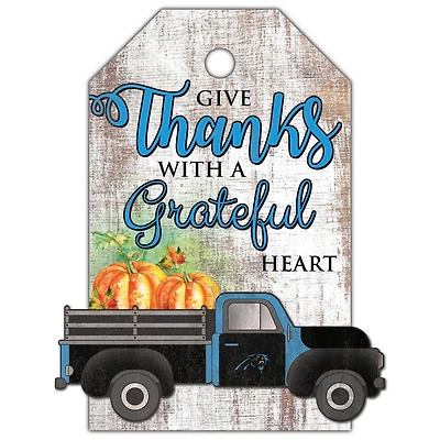 Carolina Panthers 11'' x 19'' Gift Tag Truck Sign