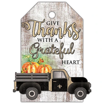 New Orleans Saints 11'' x 19'' Gift Tag Truck Sign
