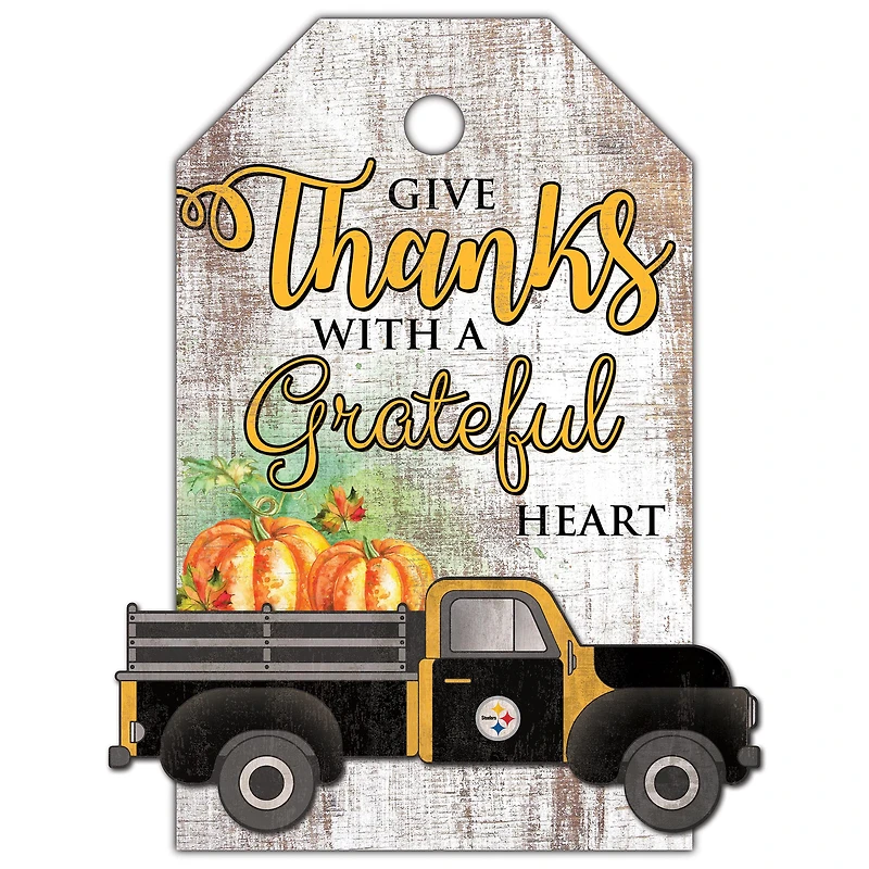 Pittsburgh Steelers 11'' x 19'' Gift Tag Truck Sign