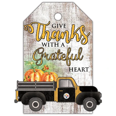 Pittsburgh Steelers 11'' x 19'' Gift Tag Truck Sign