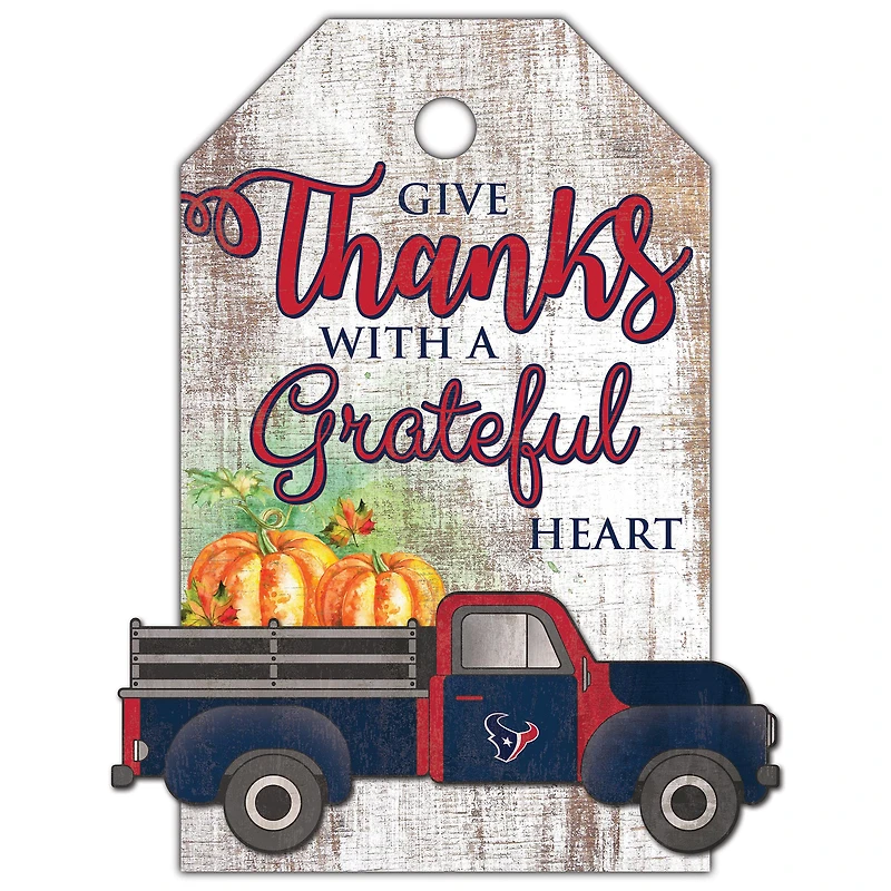 Houston Texans 11'' x 19'' Gift Tag Truck Sign