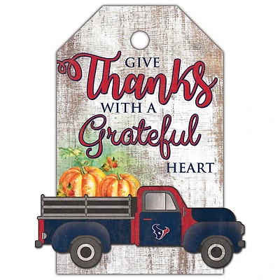Houston Texans 11'' x 19'' Gift Tag Truck Sign