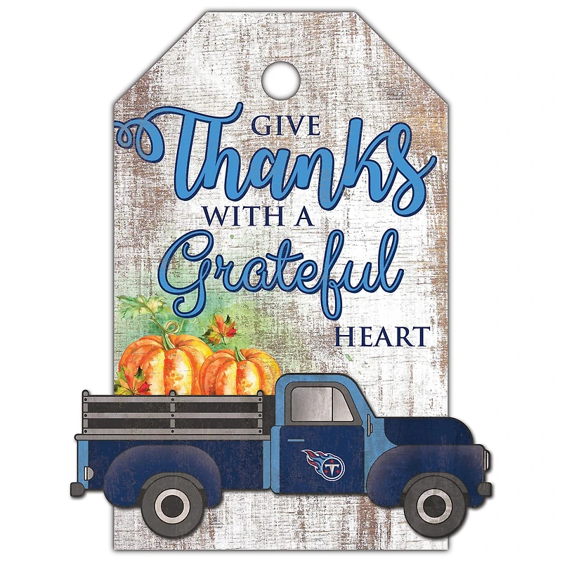 Tennessee Titans 11'' x 19'' Gift Tag Truck Sign