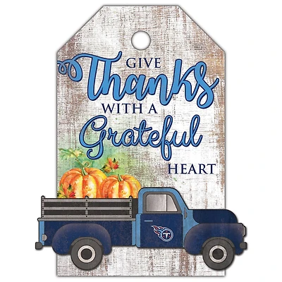 Tennessee Titans 11'' x 19'' Gift Tag Truck Sign