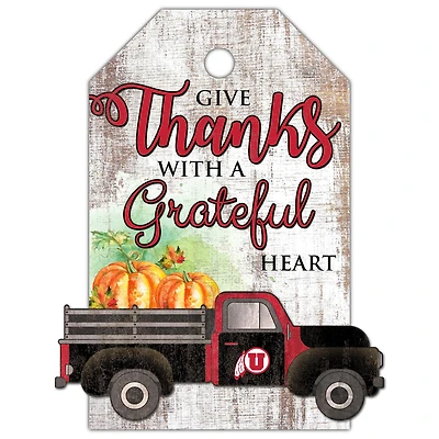 Utah Utes 11'' x 19'' Gift Tag Truck Sign