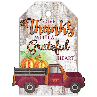 Virginia Tech Hokies 11'' x 19'' Gift Tag Truck Sign