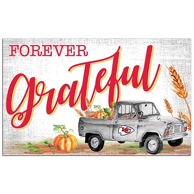 Kansas City Chiefs 11" x 19" Forever Grateful Sign
