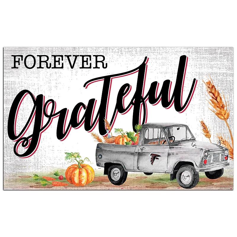 Atlanta Falcons 11" x 19" Forever Grateful Sign