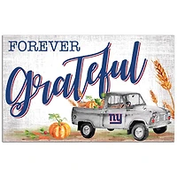 New York Giants 11" x 19" Forever Grateful Sign