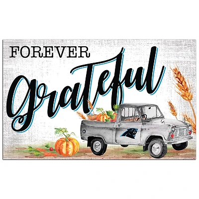 Carolina Panthers 11" x 19" Forever Grateful Sign