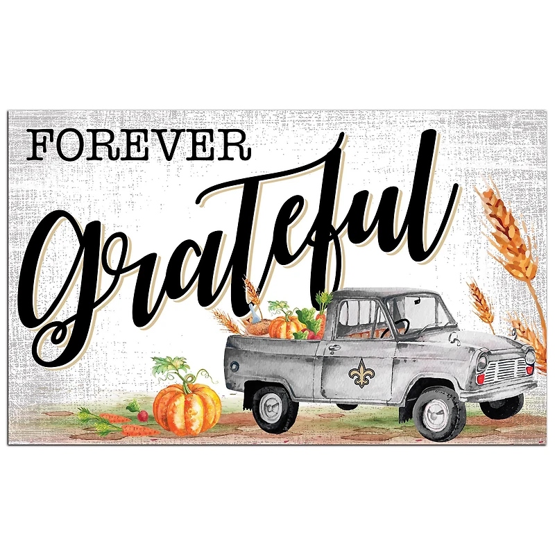 New Orleans Saints 11" x 19" Forever Grateful Sign