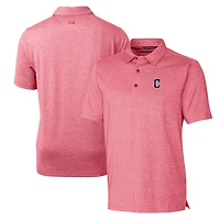 Men's Cutter & Buck Heathered Red Cleveland Guardians Forge Stretch Polo