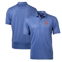 Men's Cutter & Buck Navy St. Louis Cardinals Pike Banner Print Polo