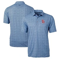 Men's Cutter & Buck White St. Louis Cardinals Pike Magnolia Stretch Polo