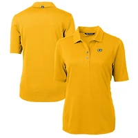Women's Cutter & Buck Gold Green Bay Packers Virtue Eco Pique Recycled Polo