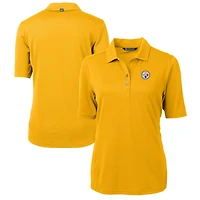 Women's Cutter & Buck Gold Pittsburgh Steelers Virtue Eco Pique Recycled Polo