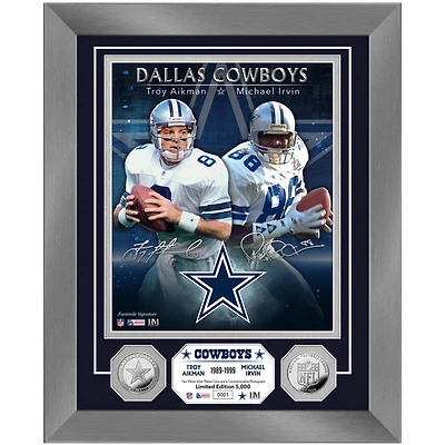 Highland Mint Troy Aikman & Michael Irvin Dallas Cowboys 13'' x 16'' Dynamic Duo Photo Mint