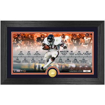 Highland Mint Walter Payton Chicago Bears 12'' x 20'' Timeline Pano Photo Mint