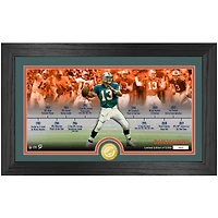 Highland Mint Dan Marino Miami Dolphins 12'' x 20'' Timeline Pano Photo Mint