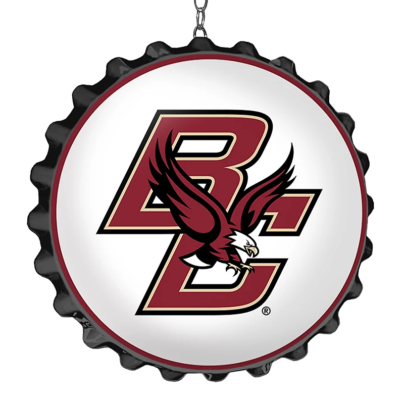 White Boston College Eagles Bottle Cap Dangler