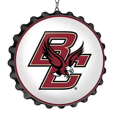 White Boston College Eagles Bottle Cap Dangler