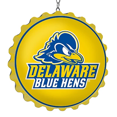 Gold Delaware Fightin' Blue Hens Bottle Cap Dangler