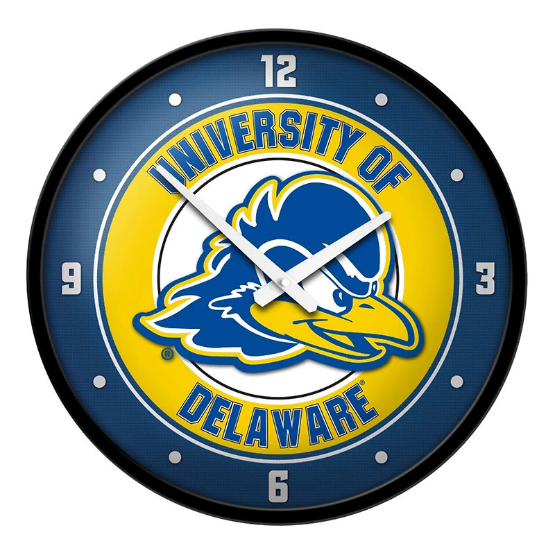 Gold Delaware Fightin' Blue Hens Modern Disc Wall Clock
