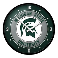 Gray Michigan State Spartans Modern Disc Wall Clock