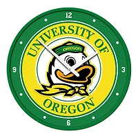 Yellow Oregon Ducks Modern Disc Wall Clock