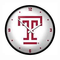 White Temple Owls Logo Modern Disc Wall Clock