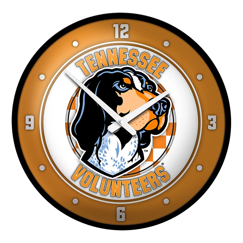 Tennessee Orange Tennessee Volunteers Mascot Modern Disc Wall Clock
