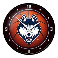 Orange UConn Huskies Basketball Modern Disc Wall Clock