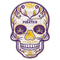 ECU Pirates 12'' Sugar Skull Sign