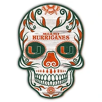 Miami Hurricanes 12'' Sugar Skull Sign