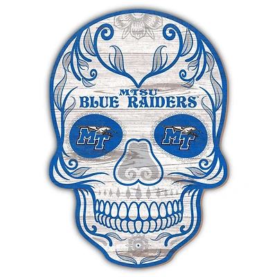 MTSU Blue Raiders 12'' Sugar Skull Sign