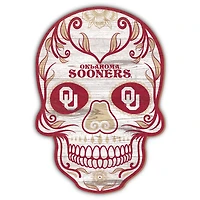 Oklahoma Sooners 12'' Sugar Skull Sign