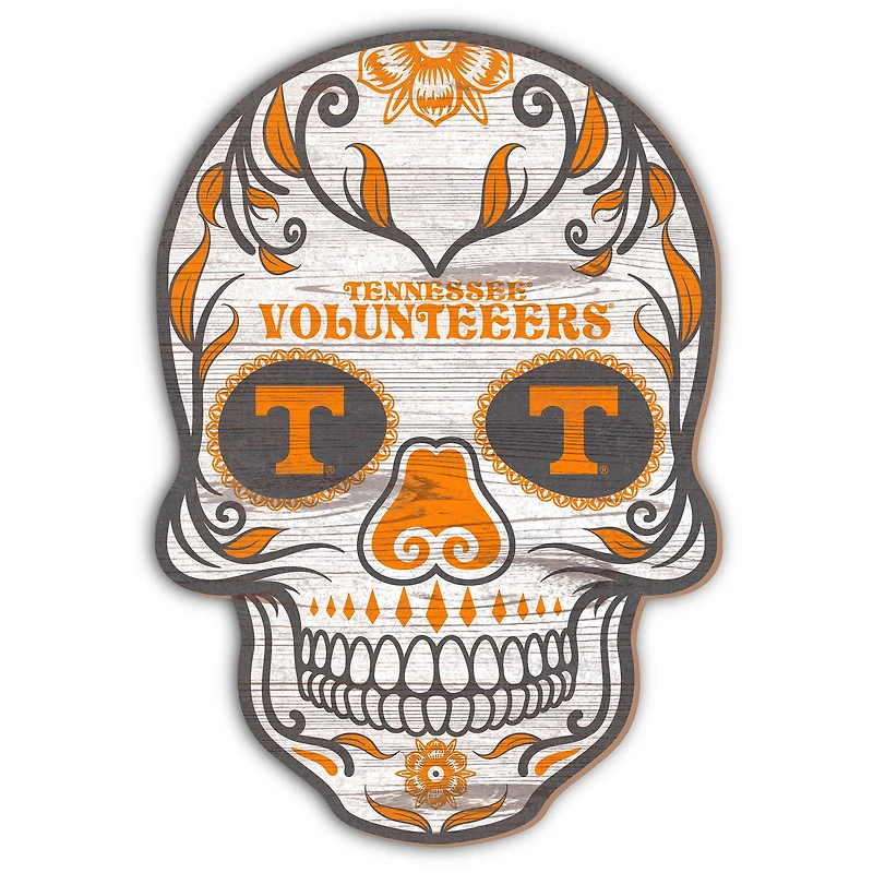 Tennessee Volunteers 12'' Sugar Skull Sign