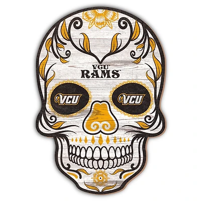 VCU Rams 12'' Sugar Skull Sign