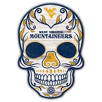 West Virginia Mountaineers 12'' Sugar Skull Sign