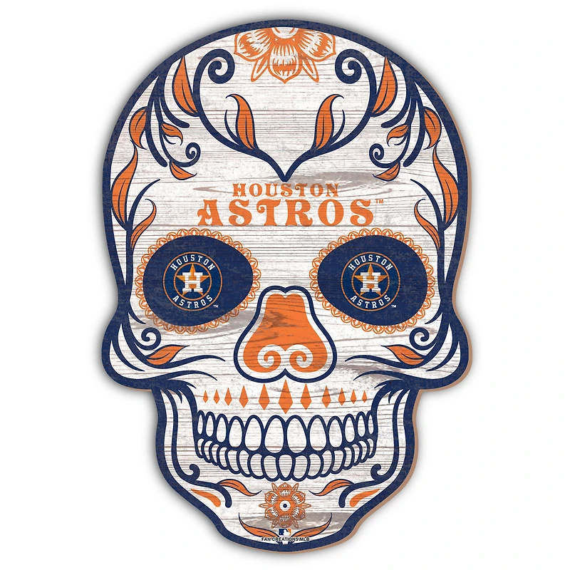 Houston Astros 12'' Sugar Skull Sign