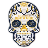 Milwaukee Brewers 12'' Sugar Skull Sign