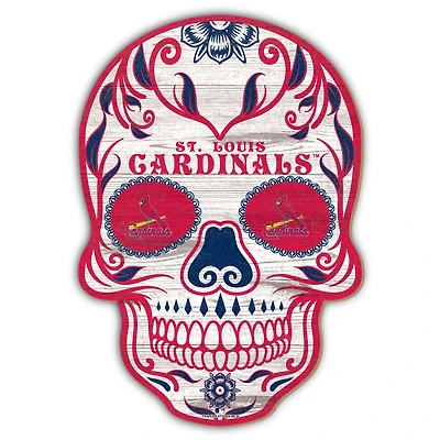St. Louis Cardinals 12'' Sugar Skull Sign
