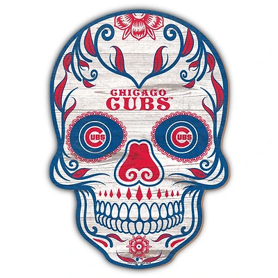 Chicago Cubs 12'' Sugar Skull Sign