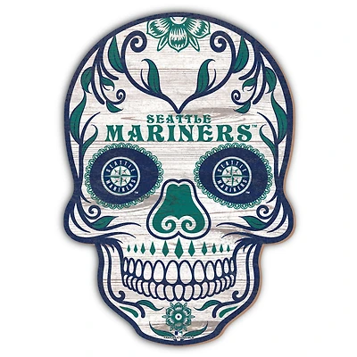 Seattle Mariners 12'' Sugar Skull Sign